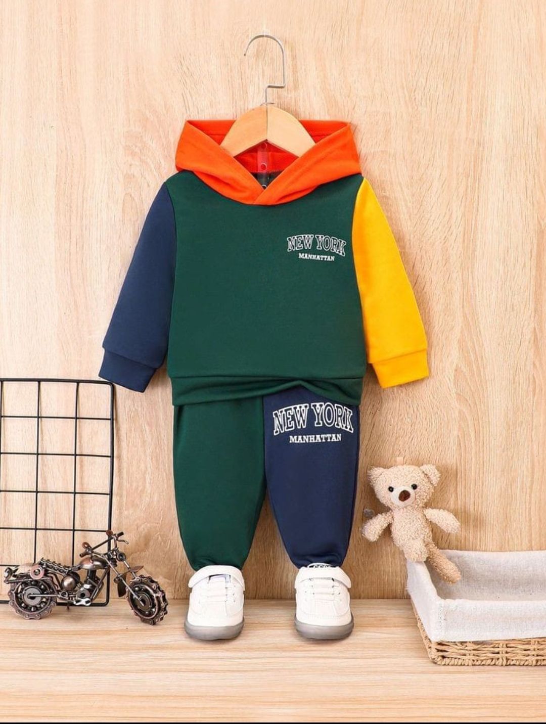 Stylish Colorful Sweatshirt With Trouser Tracksuit For Kids Baby & Baba Both