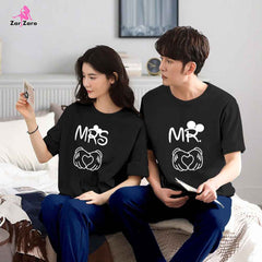 MR & MRS Couple Night Suit for Men and Women Pack of 2