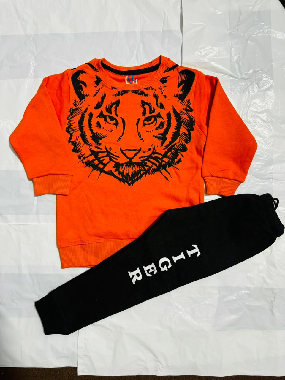 Kids Big Tiger Fashion Sweatshirt With Trouser Tracksuit For Kids Baby & Baba Both