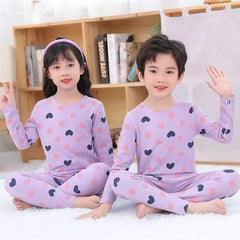 Baby or Baba Purple Hearts & Dots Full Sleeves Night Suit for Kids (1 Pcs)