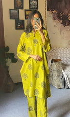 Tree Design Women's Stitched Arabic Lawn Printed Suit