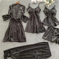 Royal Sleepwear 100% Silk 5pcs Night Dress