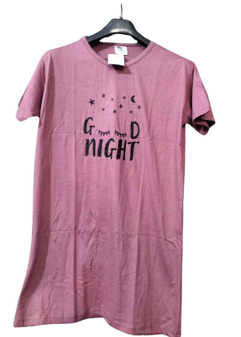 Good Night Printed Long Shirt For Women(3 Colors)