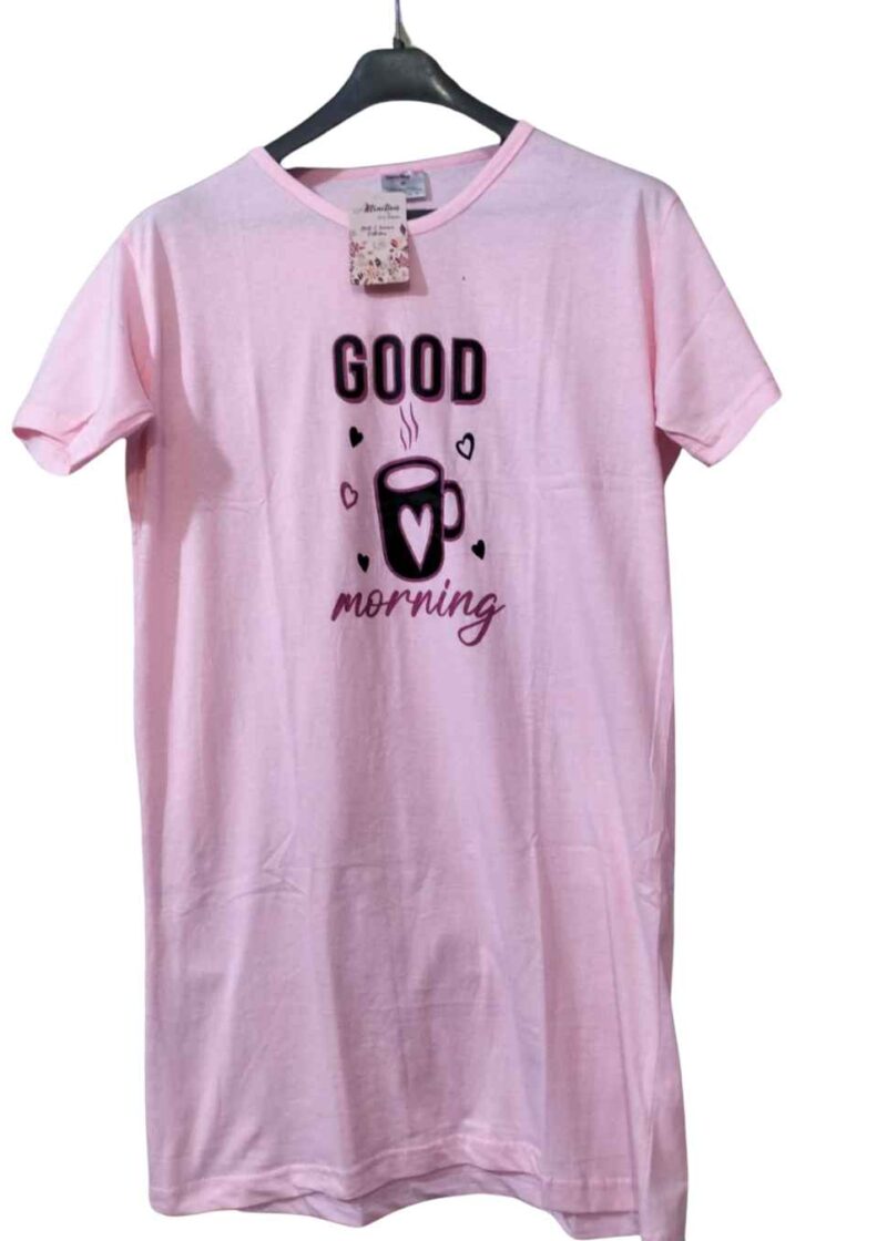 Good Morning Printed Long Shirt For Women(3 Colors)