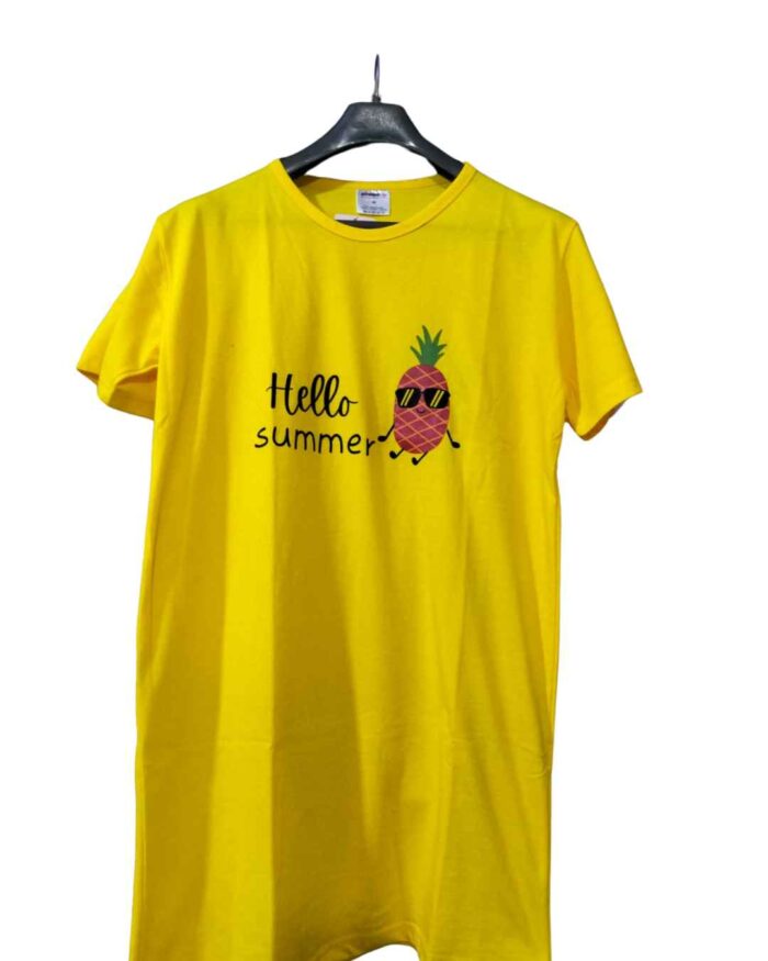 Hello Summer Printed Long Shirt For Women(3 Colors) - Image 2