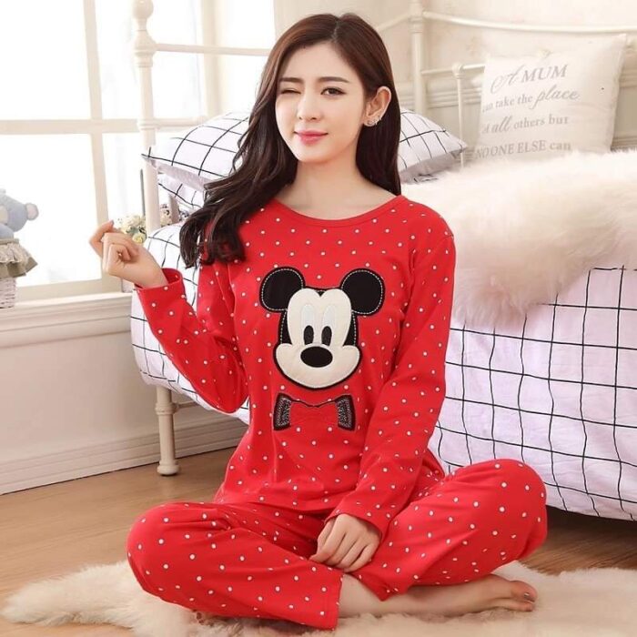 RED MICKEY PRINTED PJ SET