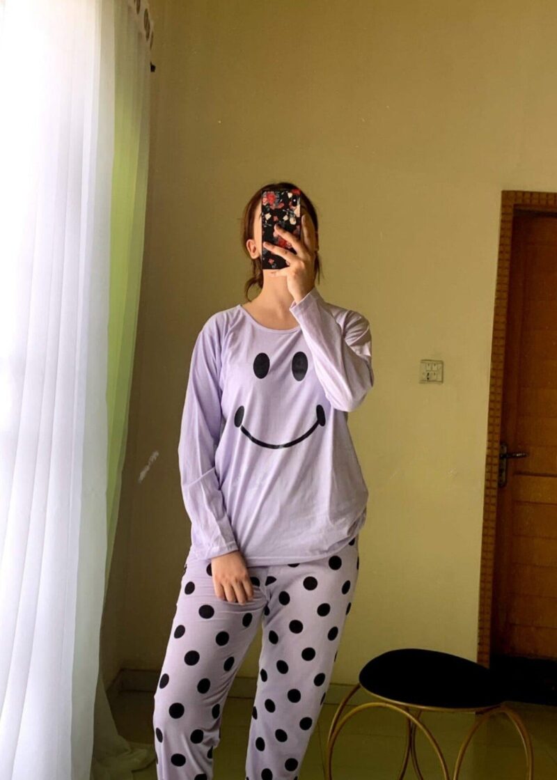 SMILE Tee & Polka Dot Palazo PJ Set