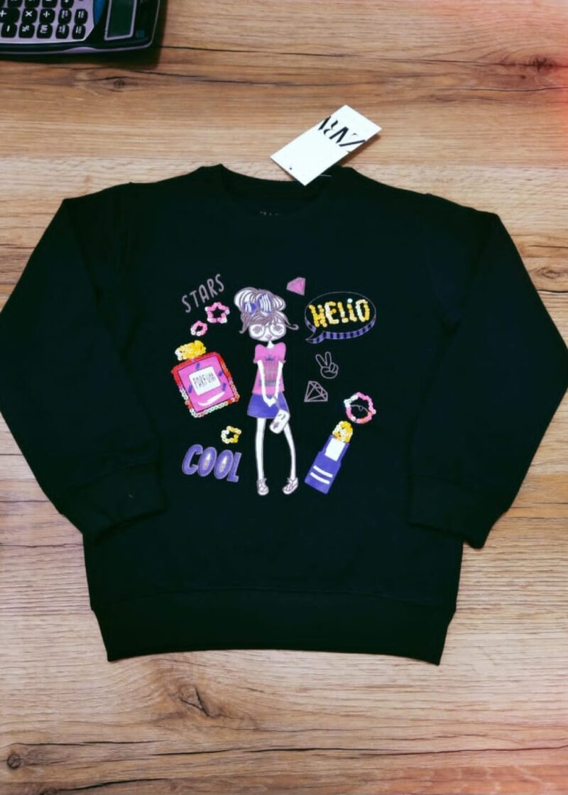 Featured image for ‘ZARA Star Girl Sequence Design Sweatshirt For Kids Baby & Baba Both’